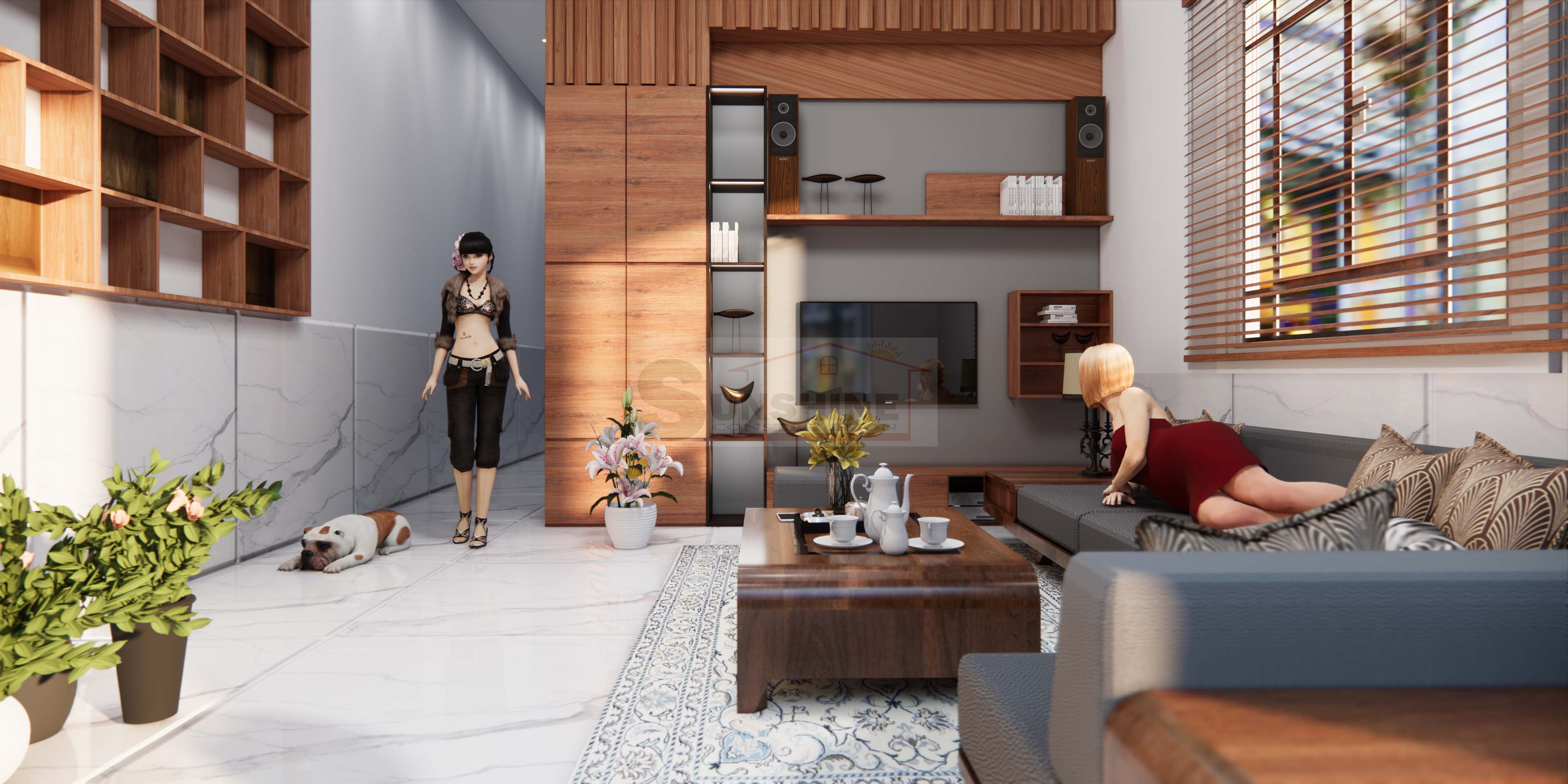 Thiết kế nhà phố phong cách hiện đại Cô Tuyết