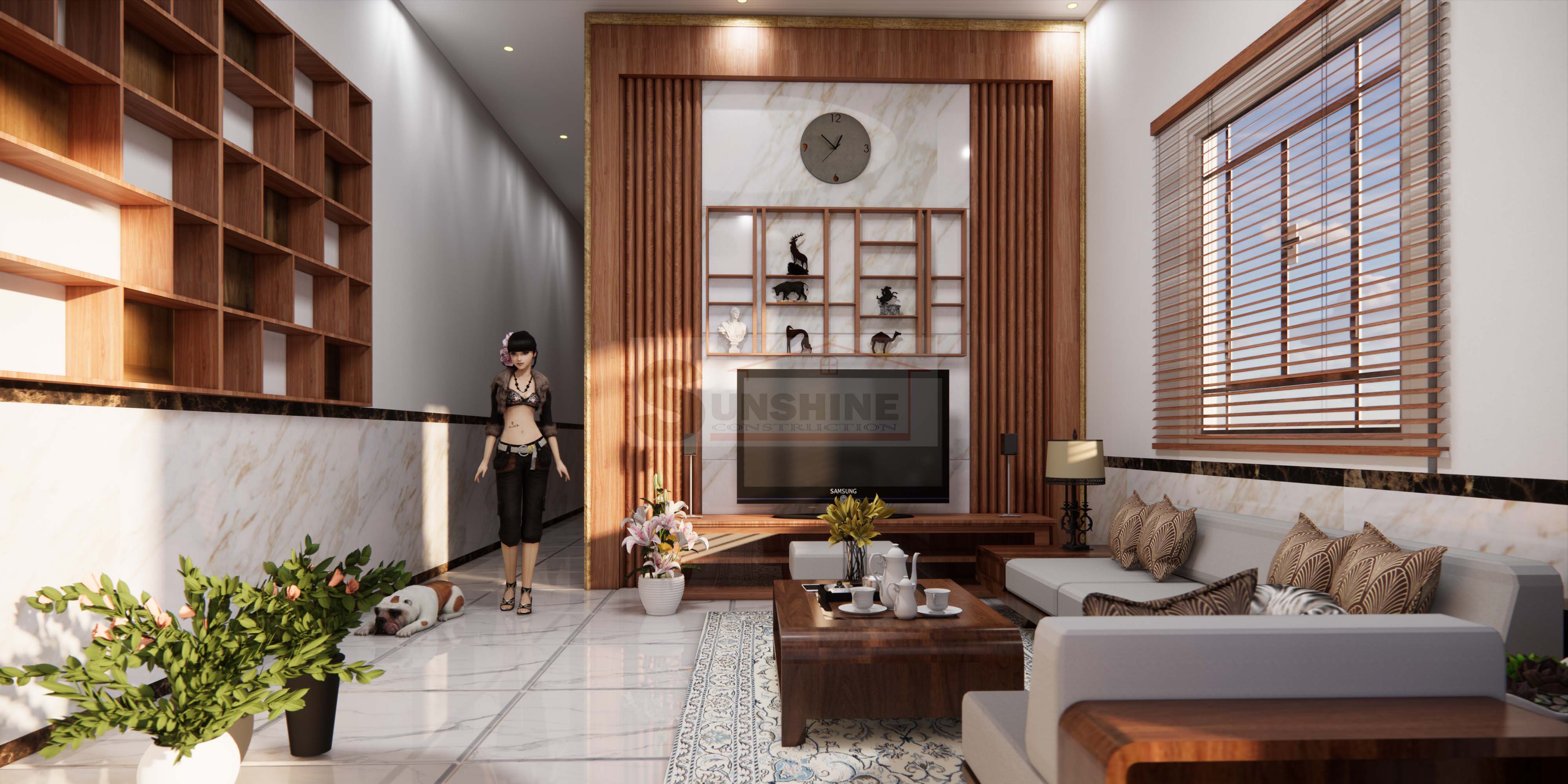 Thiết kế nhà phố phong cách hiện đại Cô Tuyết