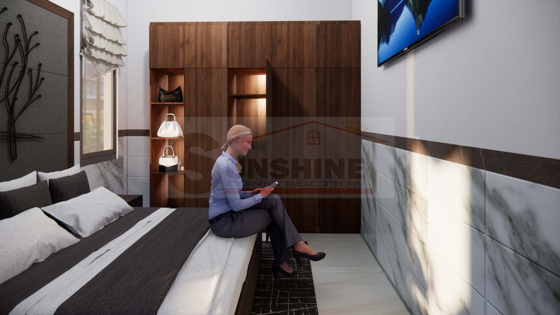 Thiết kế nhà phố phong cách hiện đại Cô Tuyết