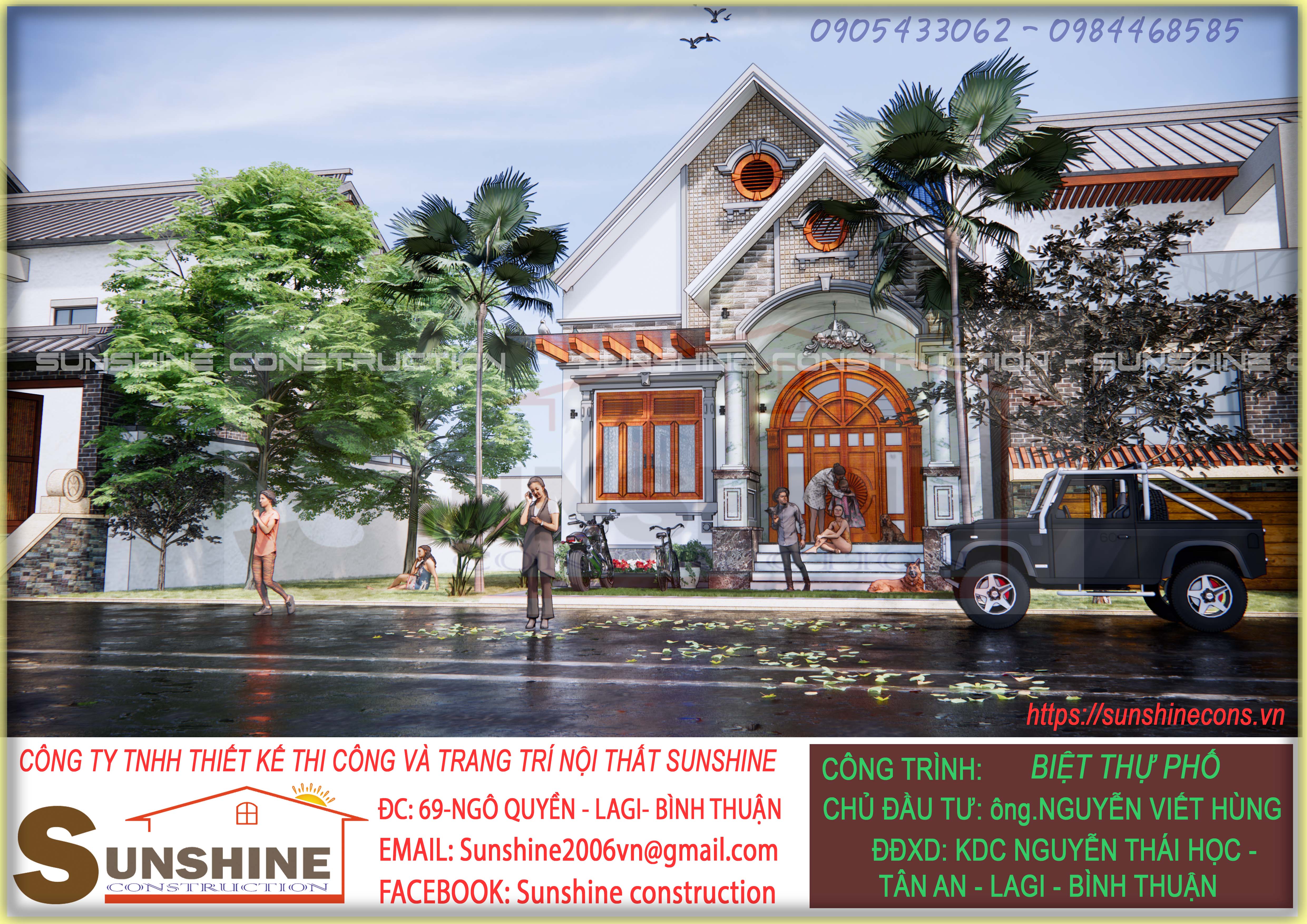 Thiết kế Biệt Thự Phố Hiện Đại