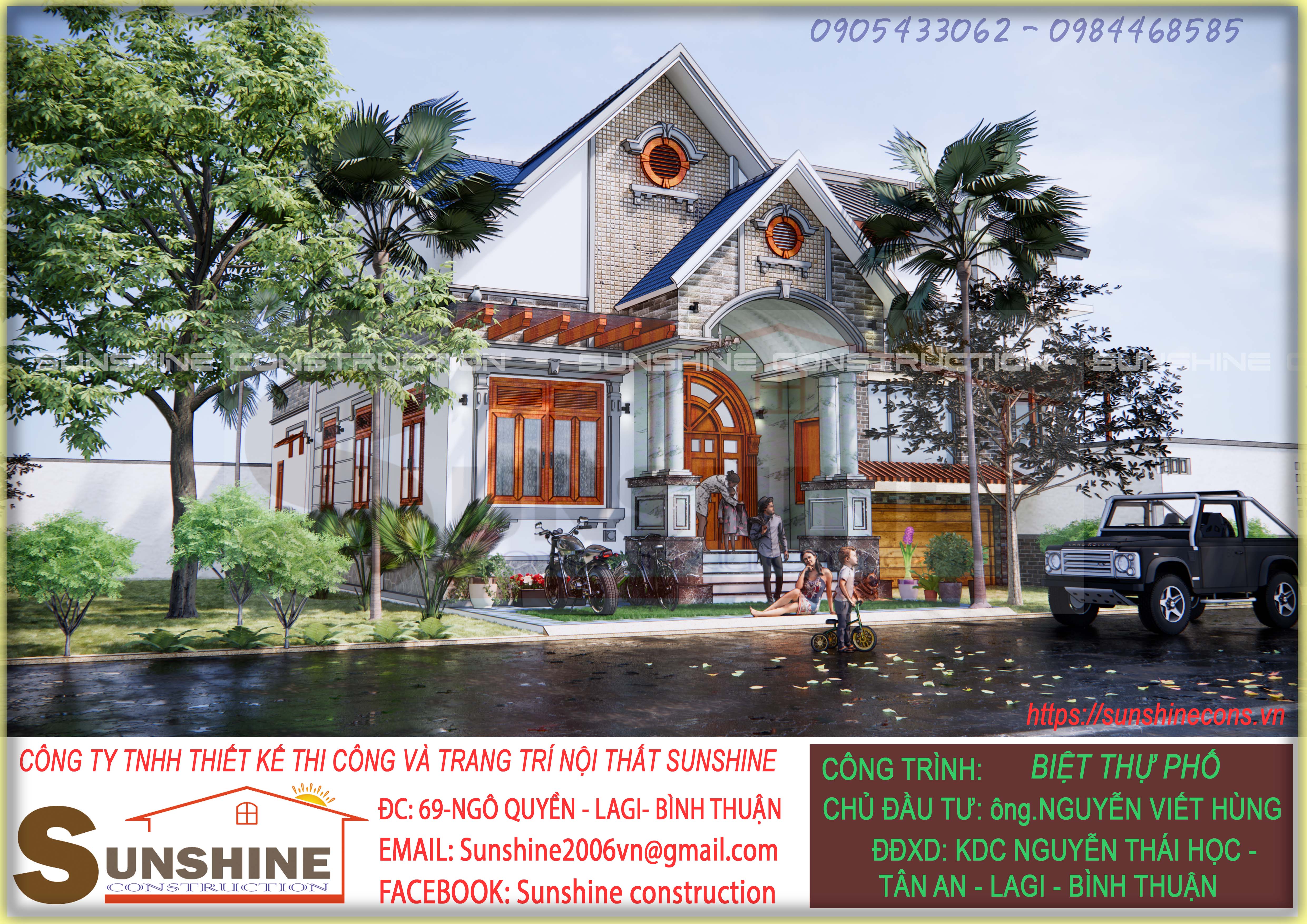 Thiết kế Biệt Thự Phố Hiện Đại