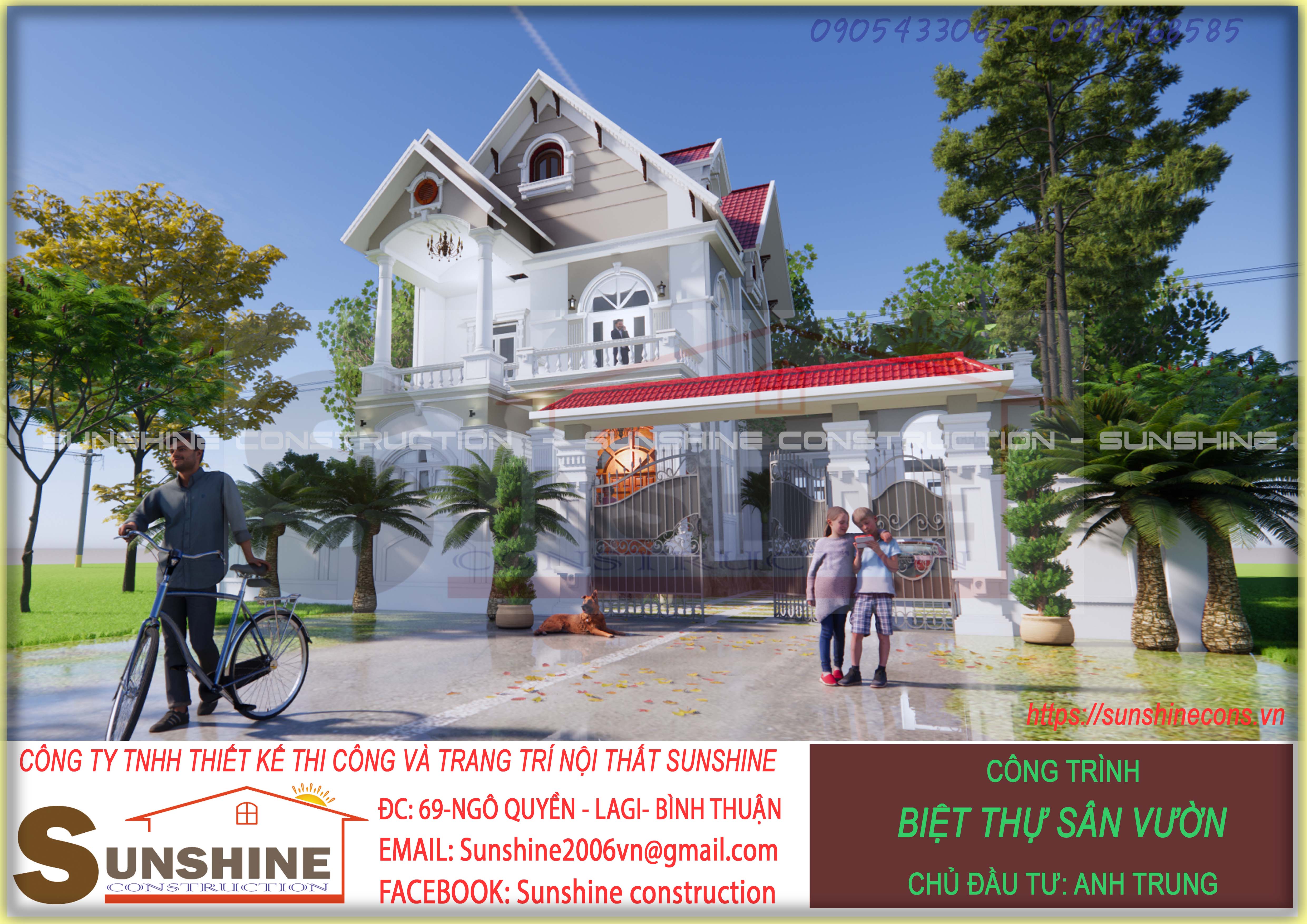 Thiết kế thi công biệt thự Sân vườn - Bình Dương