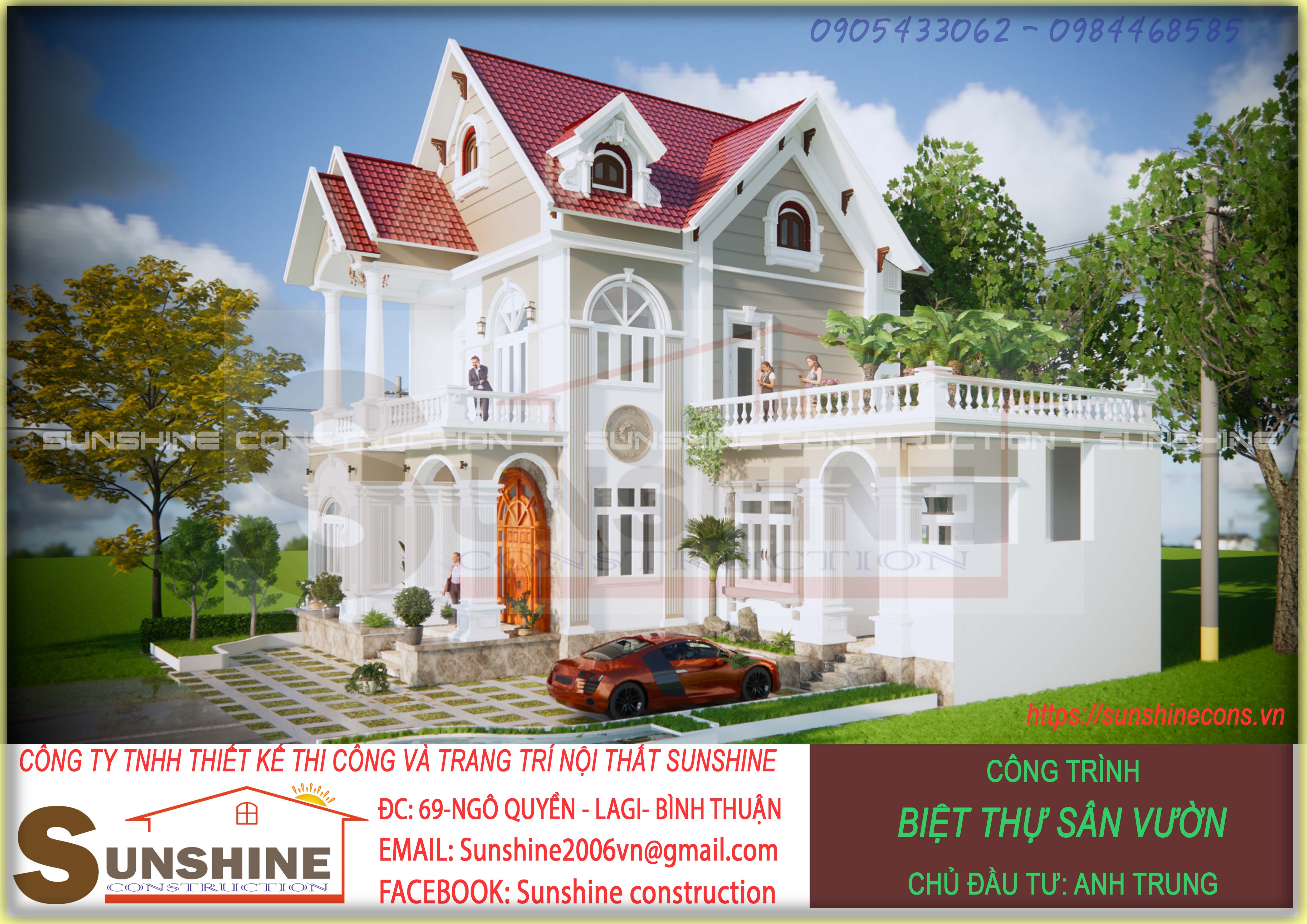 Thiết kế thi công biệt thự Sân vườn - Bình Dương