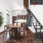 Thiết kế biệt thự San Hô – Vinhomes với nội thất gỗ óc chó nhập khẩu