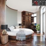 Thiết kế biệt thự San Hô – Vinhomes với nội thất gỗ óc chó nhập khẩu